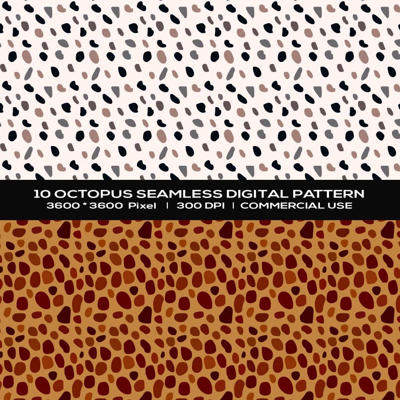 Octopus Digital Paper, Seamless Ocean Patterns (digital Download) - Etsy