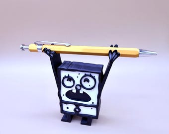 Portalápices DOODLEBob para escritorio o pieza de exhibición / Fan Art que contiene bolígrafos, marcadores y otros artículos