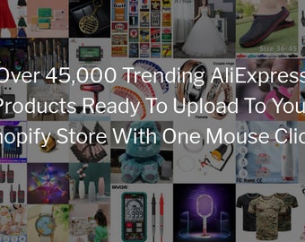 Cree instantáneamente una Shopify MegaStore, ¡AHORA con más de 55,000 de los productos AliExpress más vendidos y rentables de todos los tiempos!