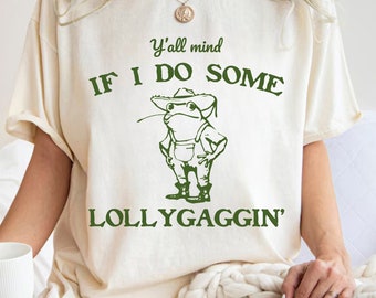 Funny Cowboy Frog T-Shirt: Meme Graphic Tee
