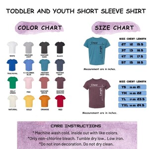 a poster with different colors and sizes of shirts