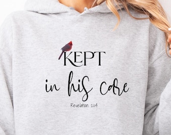 Cardinal Memorial Hoodie Red Bird Remembrance Gift Bereavement Sweatshirt Cardinals "Appear When Angels Are Near" Spiritual Loss Gift