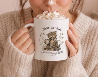 Taza para mamá gata, divertida taza de café para amantes de los gatos, regalo para mamá gata, taza para dueños de mascotas, regalo de apoyo para mamá gata, regalo de apoyo para el estrés de los dueños de mascotas para ella