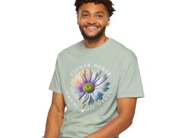 Flower Power Comfort Colors T-Shirt: Hippie Garden Tee
