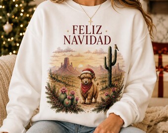 Christmas Sheep Sweatshirt Holiday Apparel Animal Graphic Christmas Sweater Unisex Design Festive Crewneck Cotton Comfort Winter Wear
