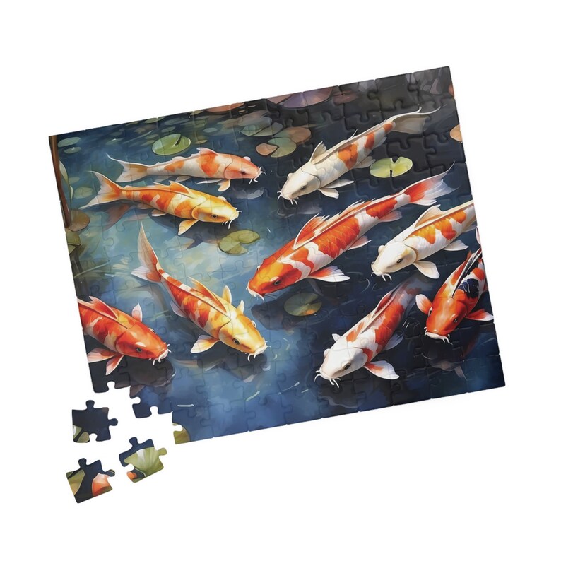 Koi Pond, Koi Fish Puzzle, Puzzle for Adults, Jigsaw Puzzle 110, 252