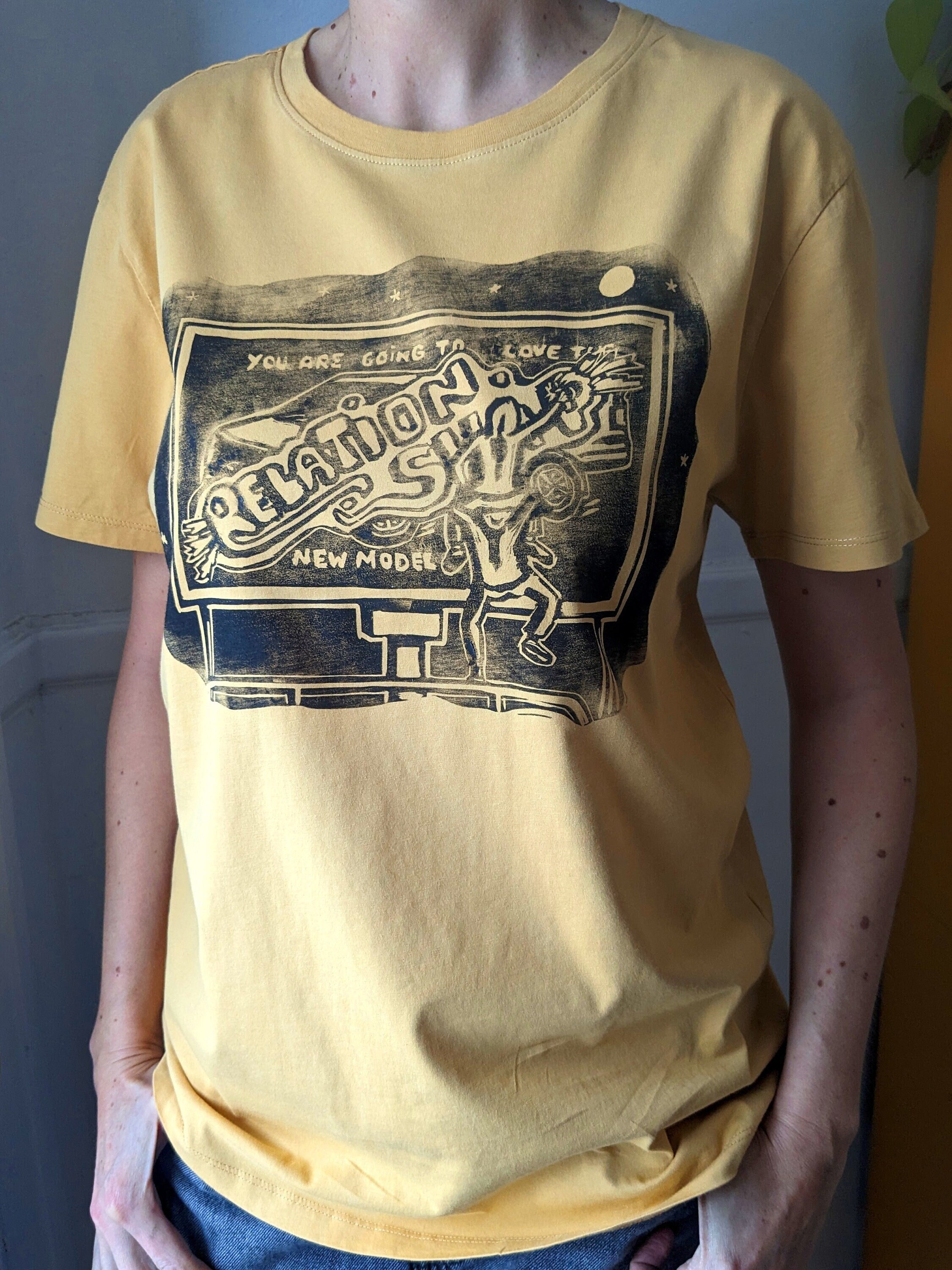 Yellow Graffiti T-shirt in the Night Size Medium - Etsy
