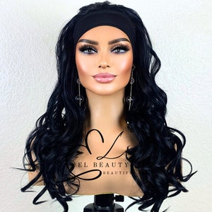Katherine - 22&quot; Human Hair Blend Headband WIG
