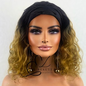 Bianca - 14&quot; Human Hair Blend Headband WIG