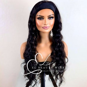 Regina 4 - 24&quot; Human Hair Blend Headband WIG