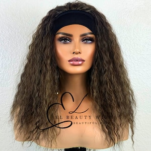 Nene - 20&quot; Human Hair Blend Headband WIG