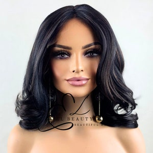 Georgina - 18&quot; Human Hair Blend Lace Front WIG