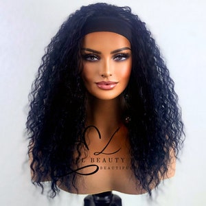 Ivanna 1 - 18&quot; Human Hair Blend Headband WIG