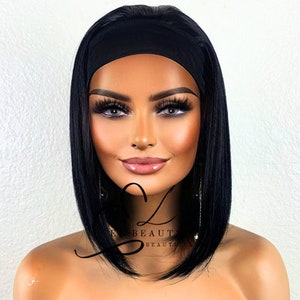 Jenni - 10&quot; Human Hair Blend Headband WIG