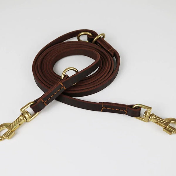 Leather Hands-Free Dog Leash Multi-functional Training