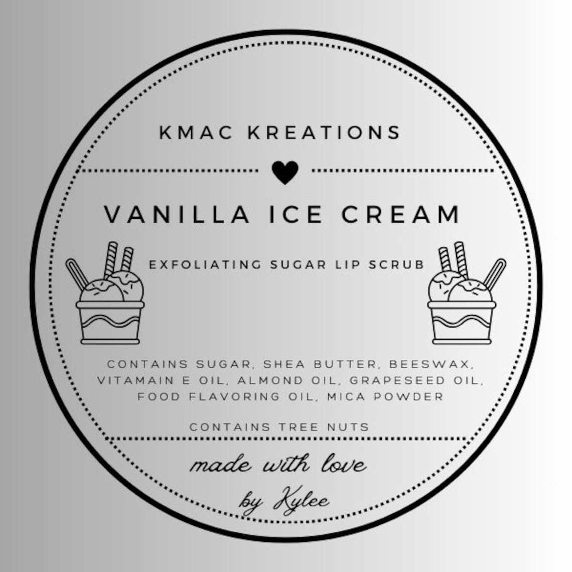 Sugar Lip Scrub Vanilla Ice Cream Exfoliating Sugar Scrub Moisturizing