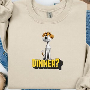 Diner? Grappig hondensweater | Grappig cadeau huisdierliefhebber | Schattige puppy met ronde hals | Gezellige uniseks trui