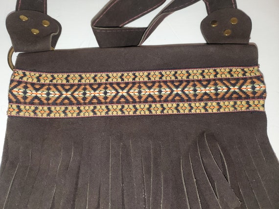Vintage Leather Native American Handmade Satchel … - image 2
