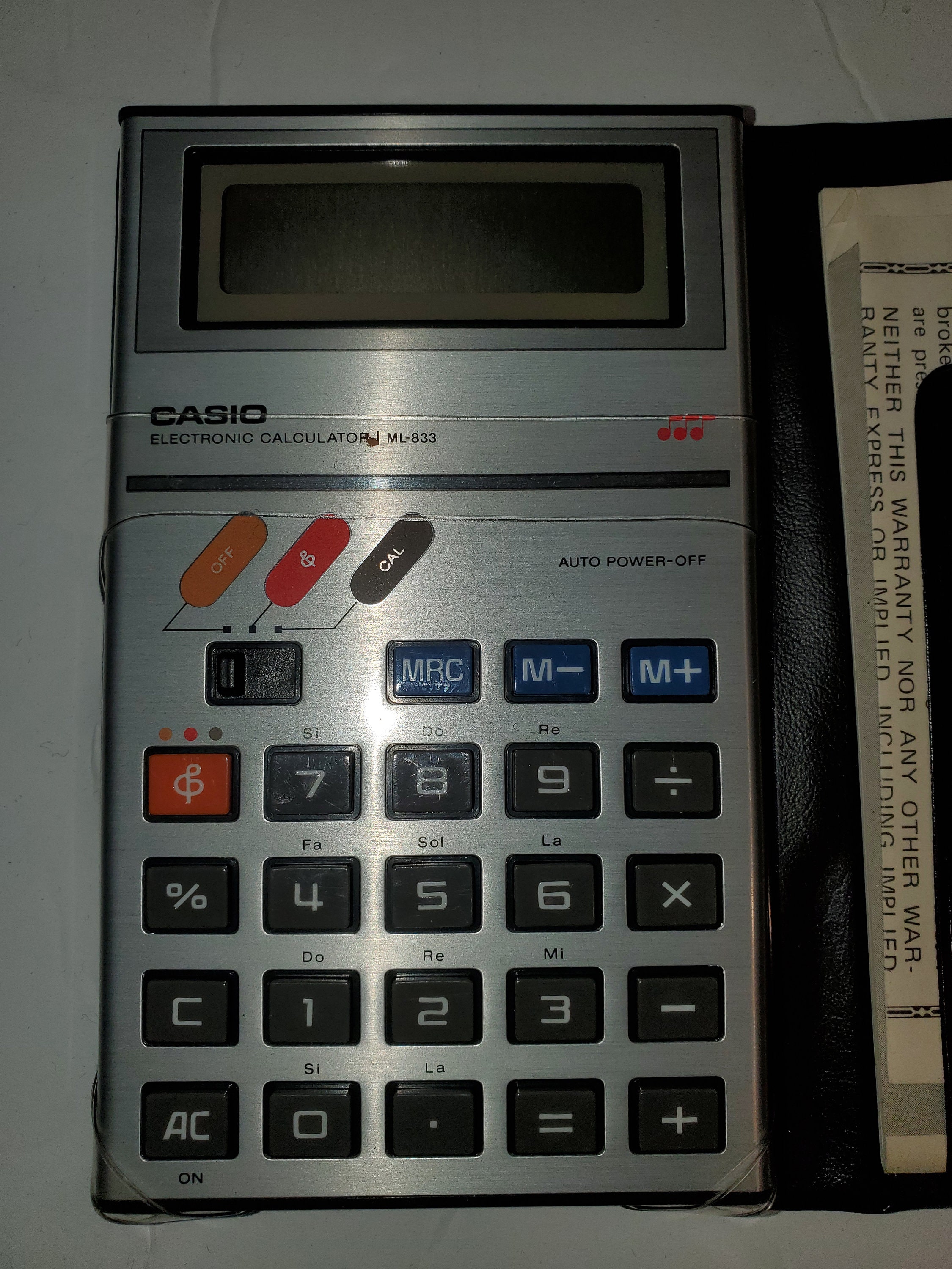 1980's NOS Casio Musical Calculator Unused Etsy