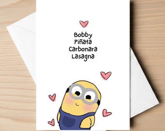 Romantic any occasion banana card | I love you card | unique gift