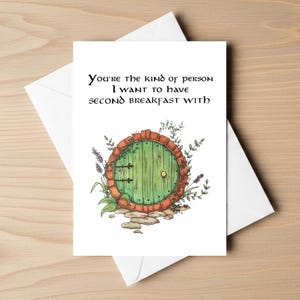 Second Breakfast LOTR Any Occasion Card | Hobbit Gift | Fantasy Fandom Card