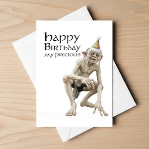 Birthday card - My precious LOTR Gollum image 1
