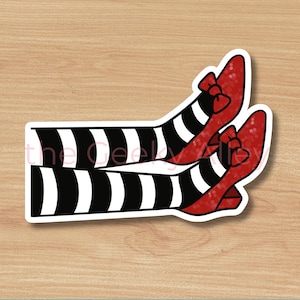 Wicked dishwasher safe sticker | The Wonderful Wizard of Oz | Wicked witch of the east | ruby slippers sticker | Water bottle Laptop sticker