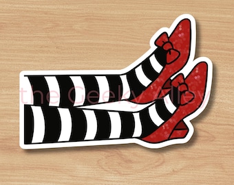 Wicked dishwasher safe sticker | The Wonderful Wizard of Oz | Wicked witch of the east | ruby slippers sticker | Water bottle Laptop sticker