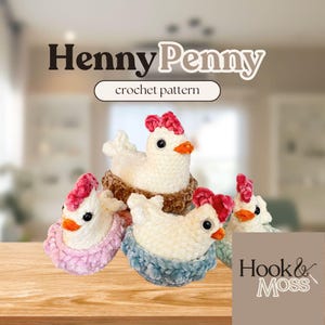Henny Penny with Nest Crochet Amigurumi No Sew Pattern