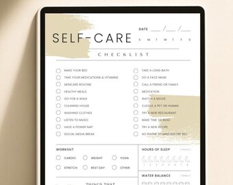 Self Care Planer | Digitaler Planer | GoodNotes Planer | iPad Planer | Tagesplaner | Psychische Gesundheit | Selbsliebe | that Girl | clean