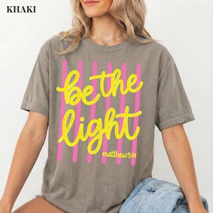 Cute Christian Comfort Colors tee with inspirational faith graphic.
