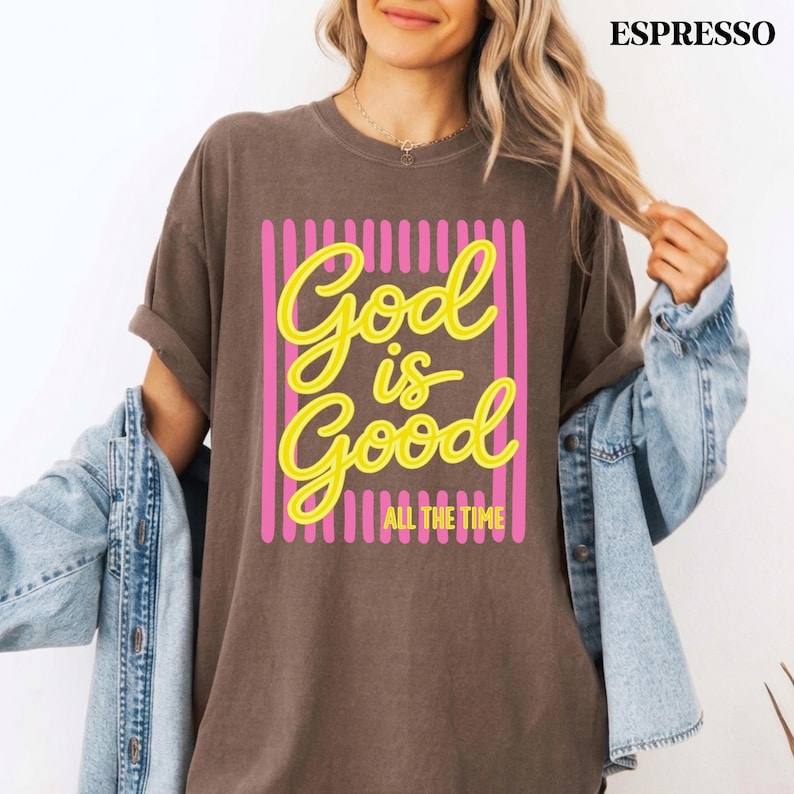 Christian inspirational shirt for casual church outfits.
