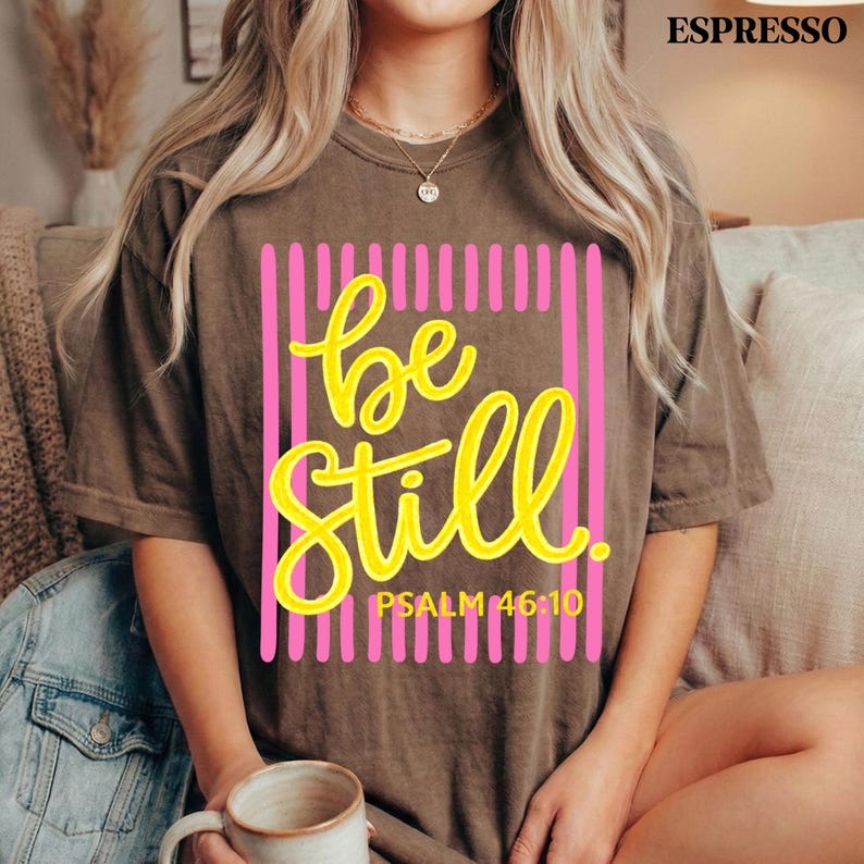 faith based shirt women be still scripture boxy tee or tank top