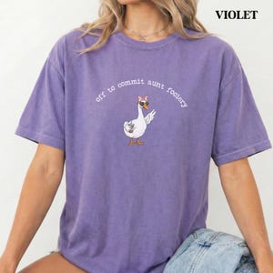 Auntie Goose Comfort Colors Shirt Off to Commit Aunt Foolery Shirt Funny Goose Tee Aunt Gift Pregnancy Announcement New Auntie Tshirt Gift