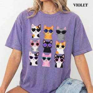 Pet lover gift shirt with cute cat graphic design.