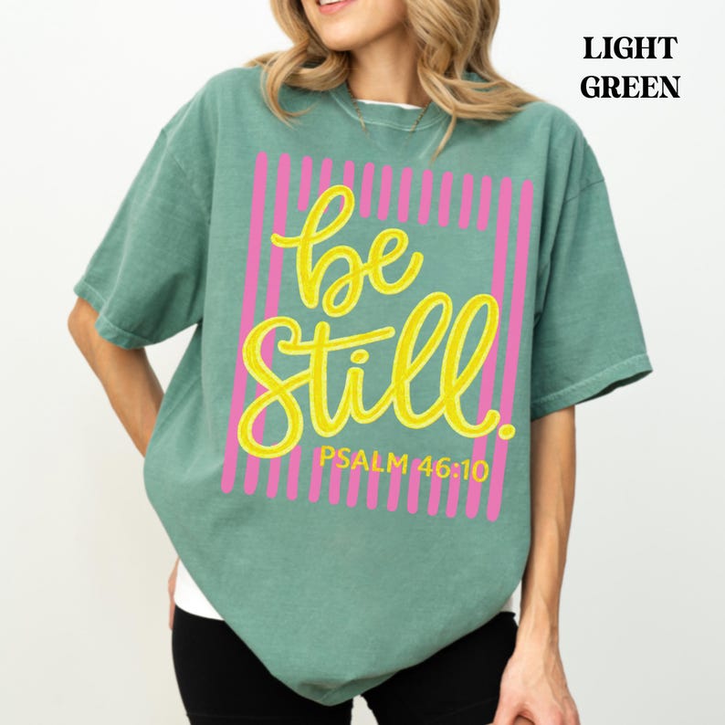 faith based southern boutique shirt be still bible verse tee