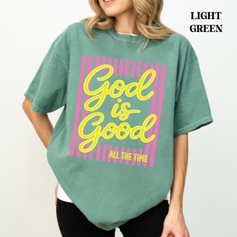 Youth group church t-shirt with God Is Good design.