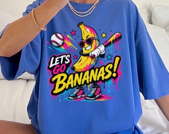 Funny Banana Baseball Comfort Colors© Shirt, Hip Hop Banana Shirt, Sports Team Mascot T-Shirt, Baseball Mom Tee, Baseball Lover Fan Gift