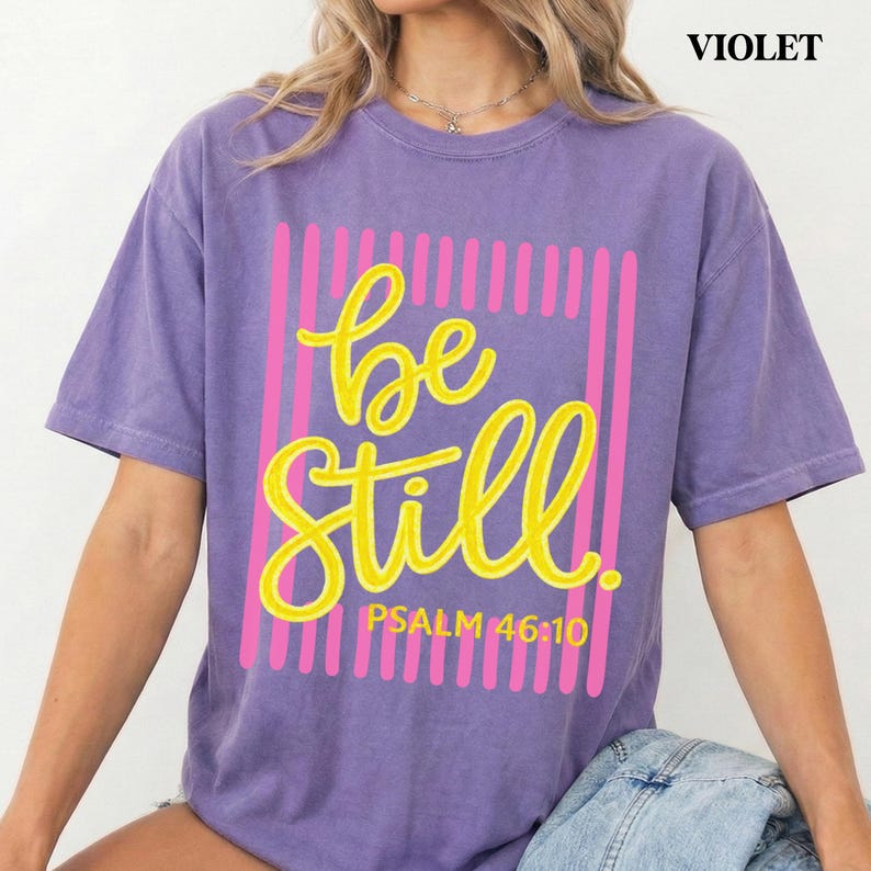 bible verse shirt be still psalm 46 10 boxy tee or tank top