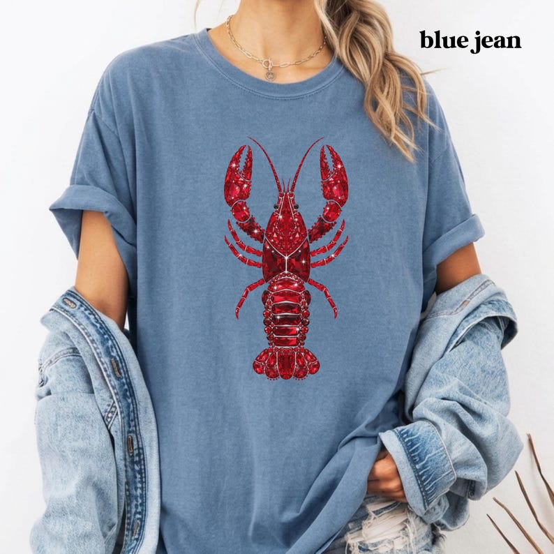 beach vacation outfit with lobster graphic tee and cozy cardigan