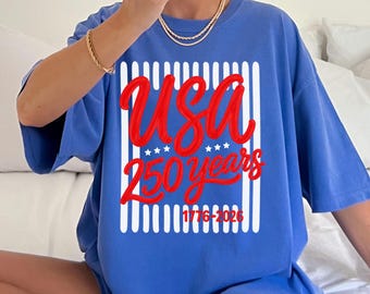 Comfort Colors USA Shirt America 250th Anniversary Semiquincentennial Gift USA 250 Years 4th of July Tshirt US 250 Years foj T-Shirt for Kid