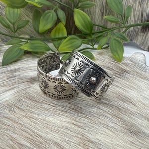 Western Stamped Hoop Earrings