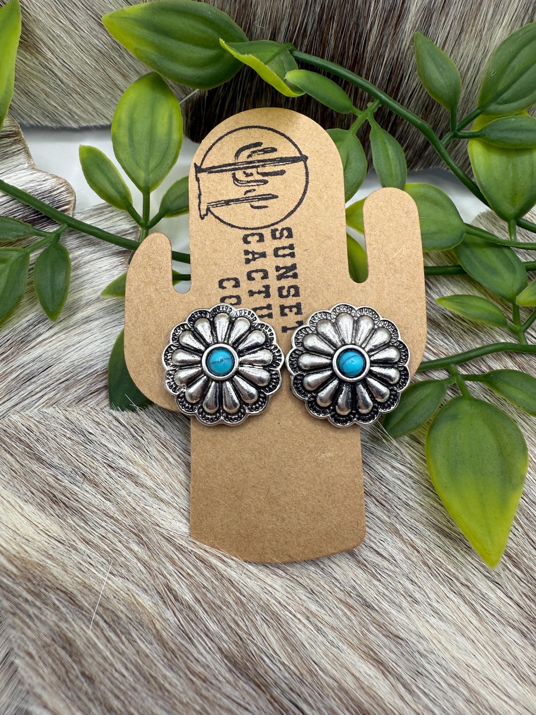 The Lyric Concho Stud Earrings