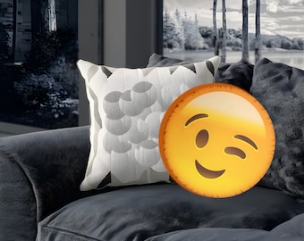 Shaped Pillow "Emoji Wink"