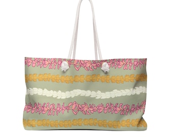 Hawaiiaanse lei-rugzak - pikake, plumeria, puakenikeni Weekender Bag
