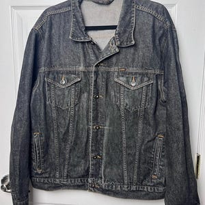 Vintage Ralph Lauren Polo Jeans Co Jean Jacket Men&#39;s Large Denim Trucker 90s