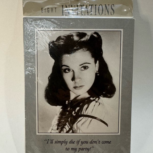 Vintage 1987 Gone with the Wind Scarlett O'Hara Party Invitations Hallmark Unopened