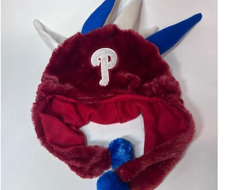 Philadelphia Phillies Forever Collectibles Fuzzy Dangle Spike Hat Fleece Lined