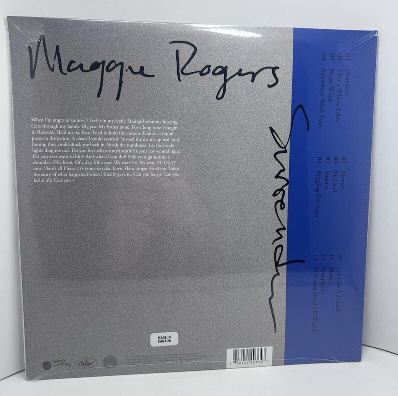 Maggie Rogers Surrender Urban Outfitters Tear Drop Blue Vinyl Record image 2