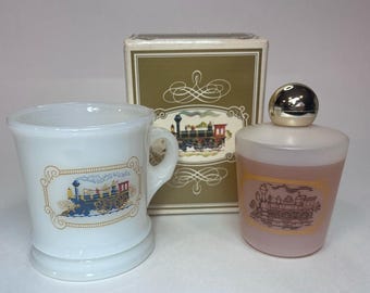 Avon Iron Horse Shaving Mug With Deep Woods After-Shave Vintage in Box